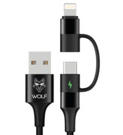 Wolf 2 In 1 Charging Cable
