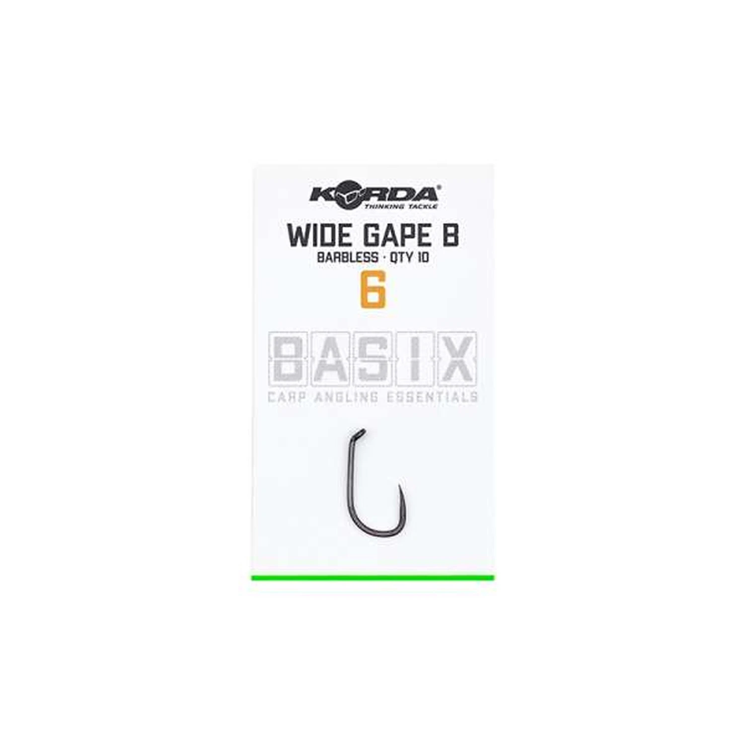 Korda Basix Wide Gape Barbless - Afbeelding 2